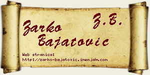 Žarko Bajatović vizit kartica